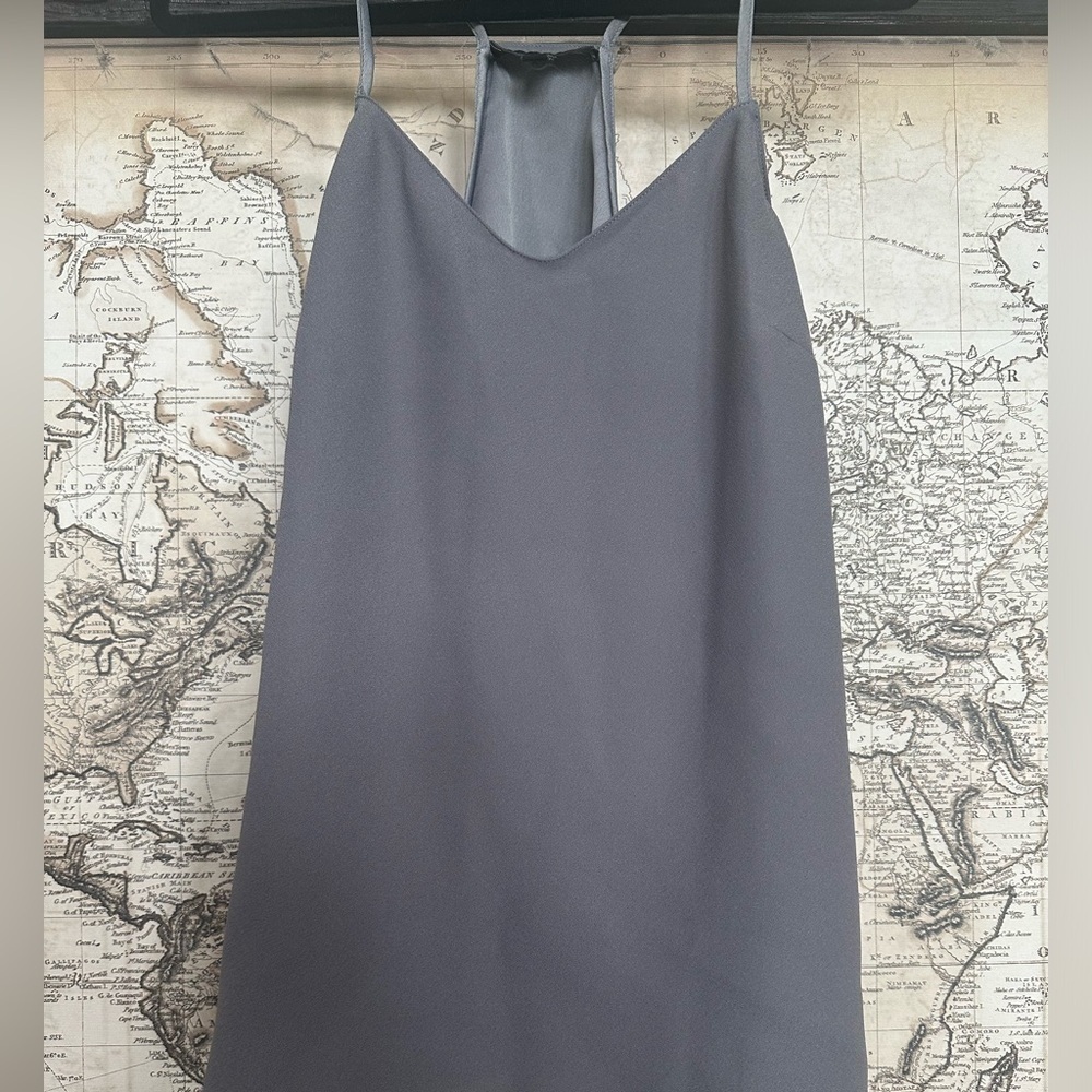 Banana Republic Gray Strappy Cami Tank Top | Size S | High Neck Racerback - Picture 13 of 16